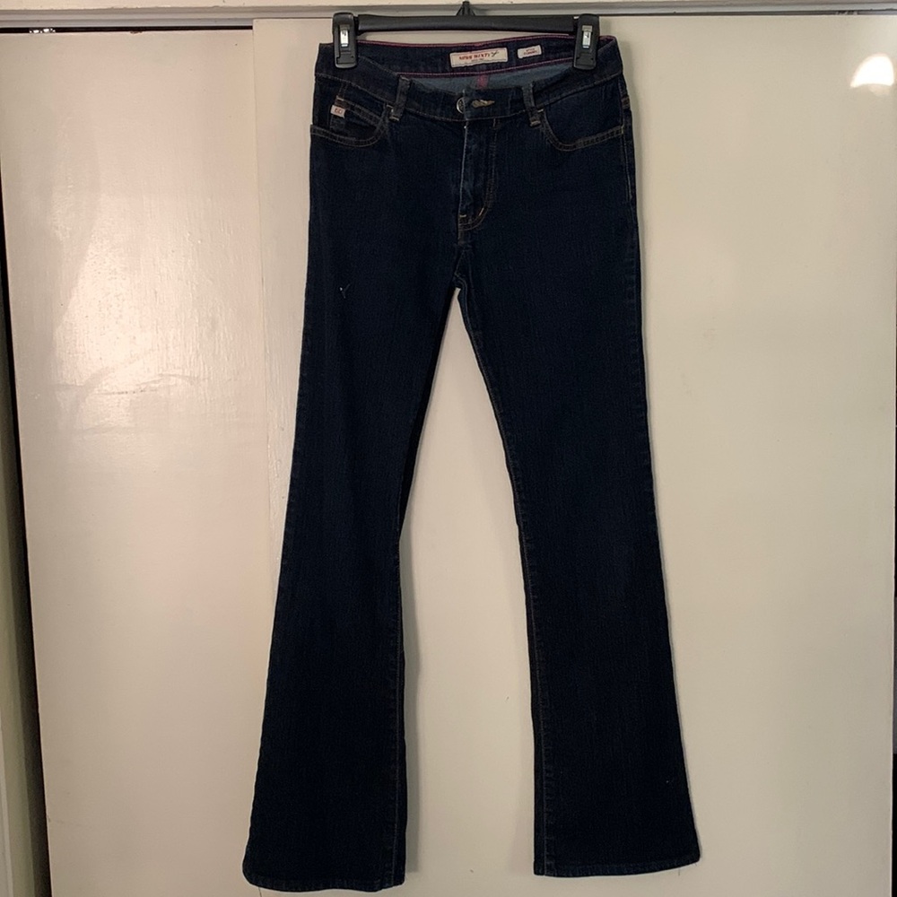 Flare bottom jeans low rise